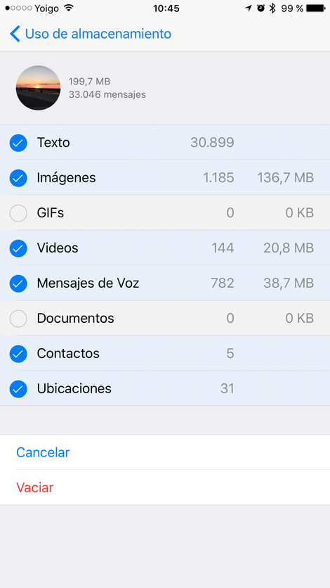 Illustration for article titled La última actualización de WhatsApp te permitirá ahorrar mucho espacio en tu móvil